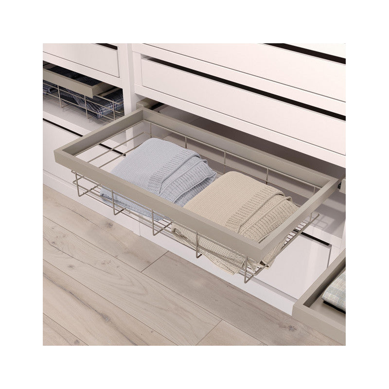  Kit De Panier à Fils Emuca Avec Glissières 900mm Gris Pierre