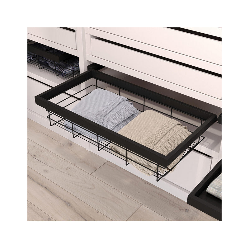 Kit De Panier à Fils Emuca Avec Glissières 900mm Noir Texturé