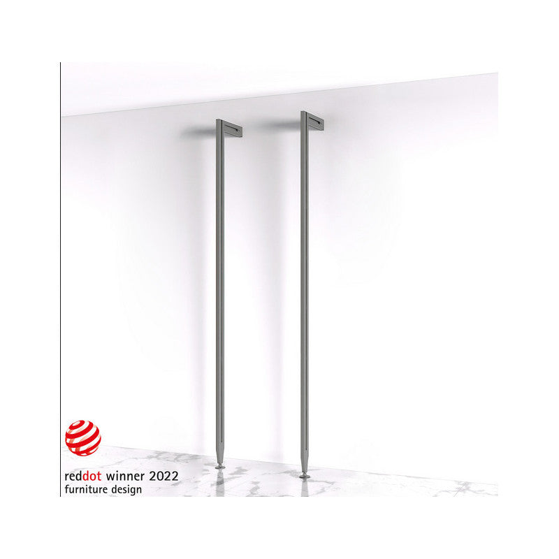  Kit De Structure Modulaire Emuca Zero 2 Profilés Finition Gris Pierre