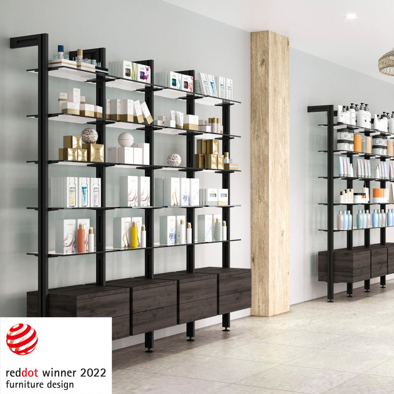  Kit De Structure Modulaire Emuca Zero 3 Profilés Noir Texturé