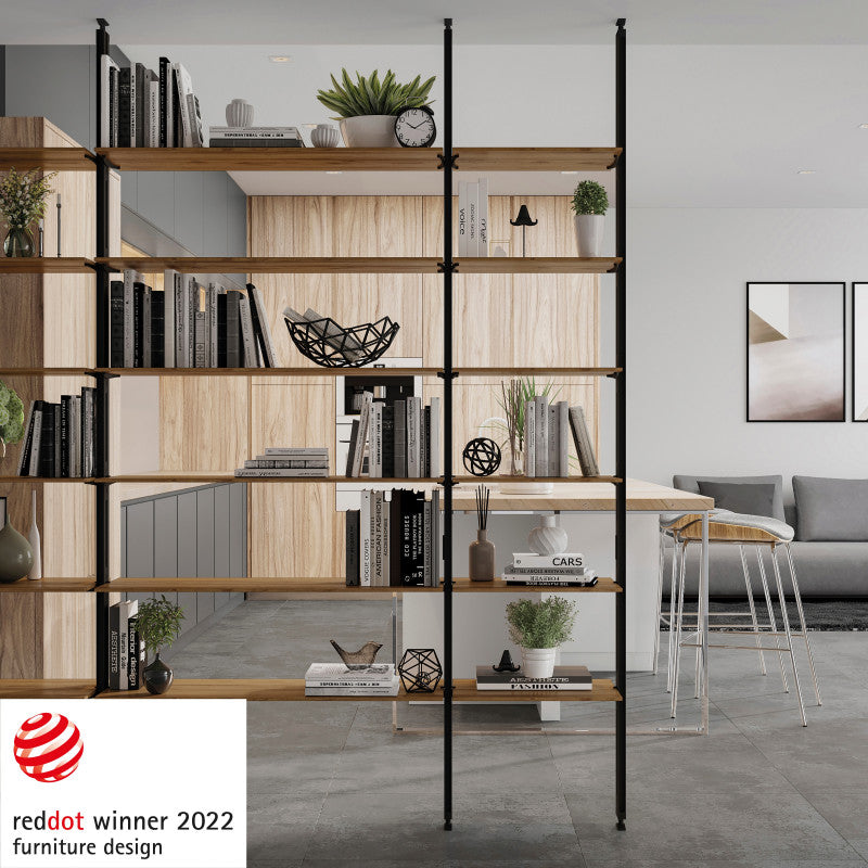  Kit De Structure Modulaire Emuca Zero 3 Profilés Noir Texturé