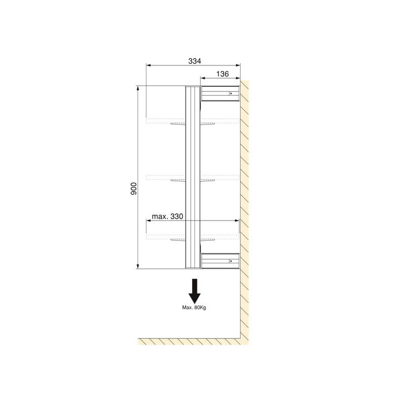  Kit De Structure Modulaire Emuca Zero à Monter Au Mur Noir Texturé