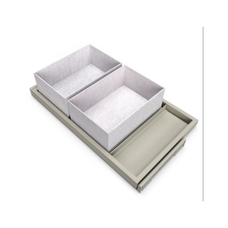  Kit Plateaux Emuca Avec 2 Paniers Pour Armoires 800mm Gris Pierre