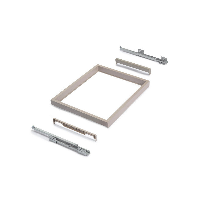  Kit Plateaux Emuca Avec 2 Paniers Pour Armoires 800mm Gris Pierre