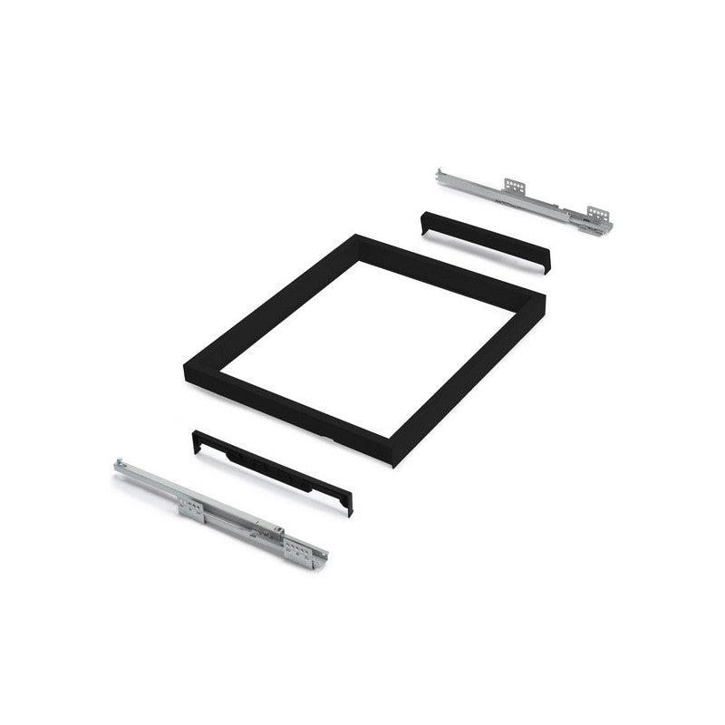  Kit Plateaux Emuca Avec 2 Paniers Pour Armoires 800mm Noir Texturé