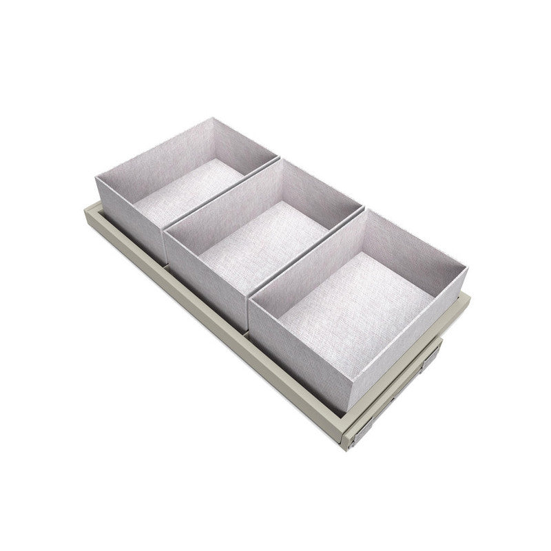  Kit Plateaux Emuca Avec 3 Paniers Pour Armoires 900mm Gris Pierre