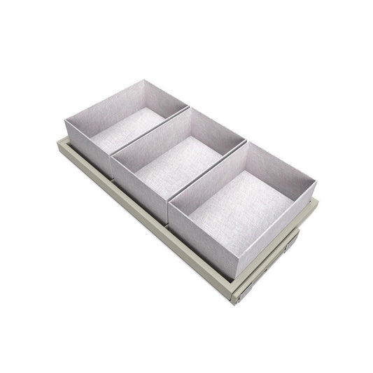  Kit Plateaux Emuca Avec 3 Paniers Pour Armoires 900mm Gris Pierre