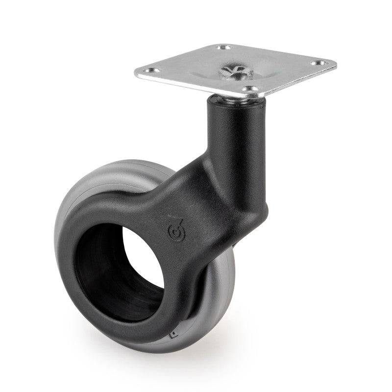  Emuca - Kit Roulettes Hole 2 D50mm Plastique Gris Avec Vis De Montage - 2041421