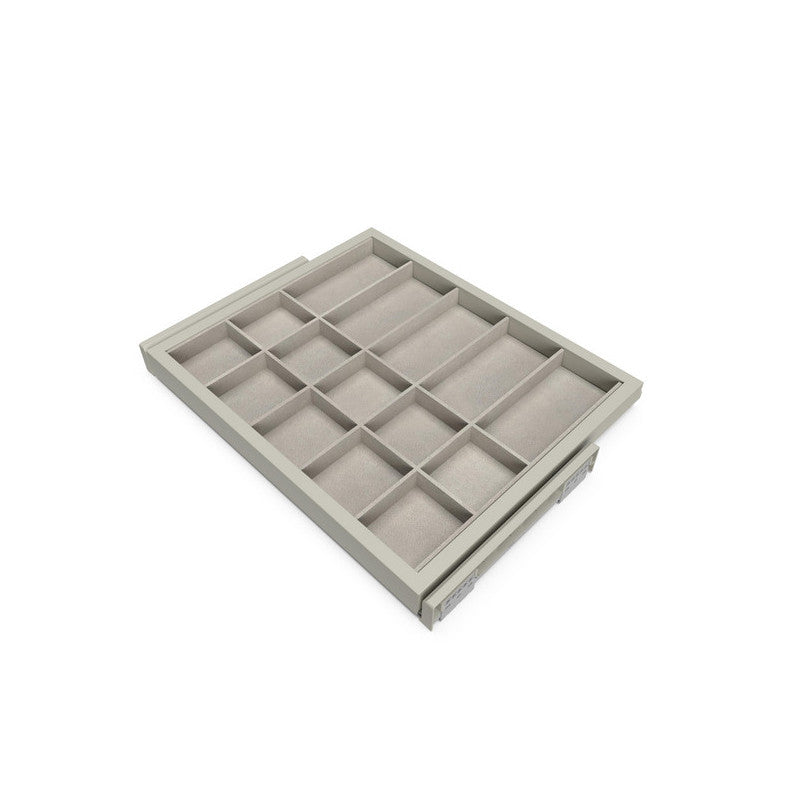  Kit Tiroir D'organisation Emuca Avec Glissières 600mm Gris Pierre