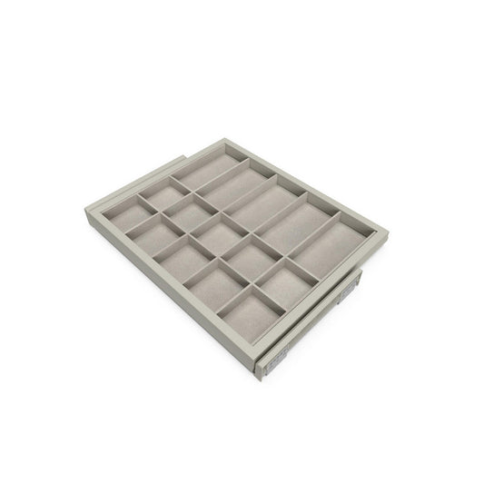  Kit Tiroir D'organisation Emuca Avec Glissières 600mm Gris Pierre