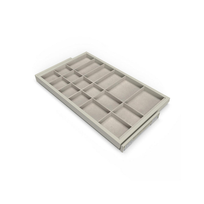  Kit Tiroir D'organisation Emuca Avec Glissières 800mm Gris Pierre