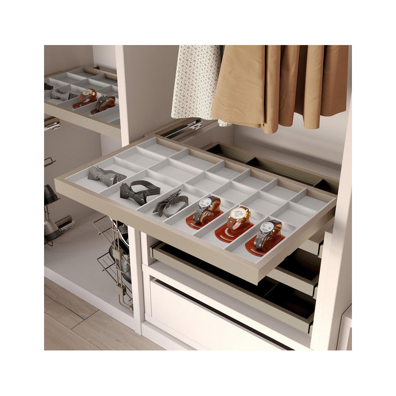  Kit Tiroir D'organisation Emuca Module 900mm Gris Pierre