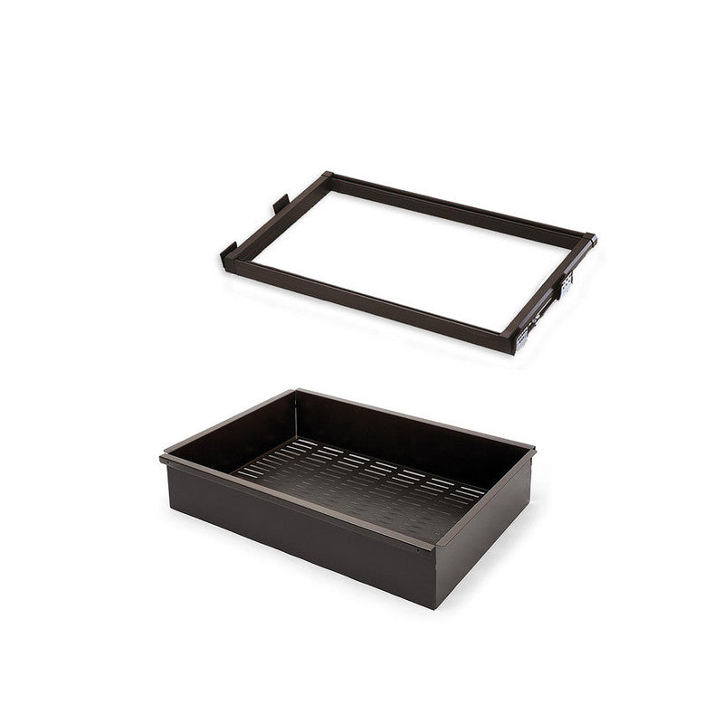  Kit Tiroir Métallique Et Cadre Coulissant Emuca 800mm Couleur Moka