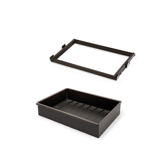  Kit Tiroir Métallique Et Cadre Coulissant Emuca 800mm Couleur Moka