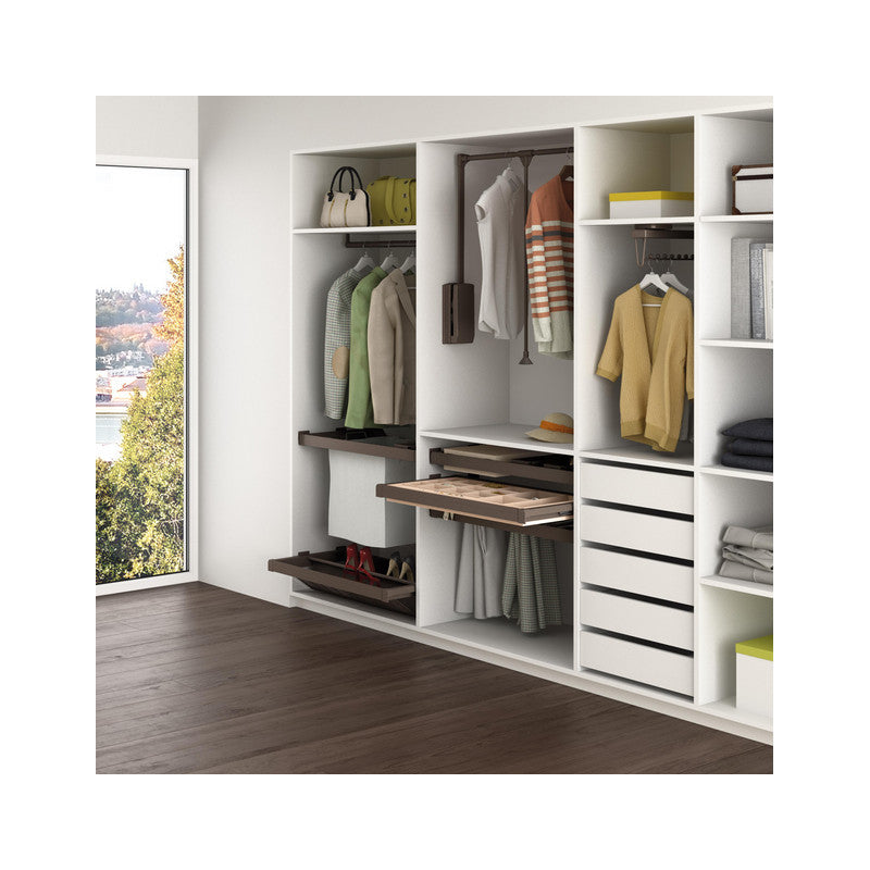  Kit Tiroir Organisateur Et Cadre Coulissant Emuca 800mm Couleur Moka
