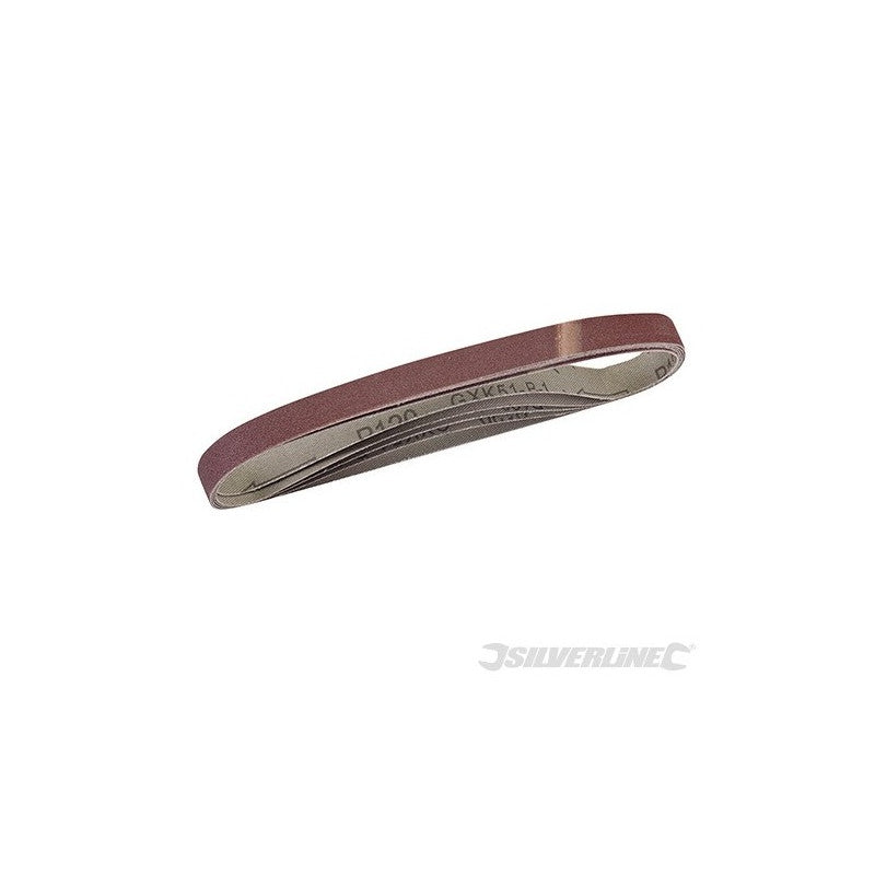 Silverline Lot De 5 Bandes Abrasives 13 X 457 Mm Grains Assortis