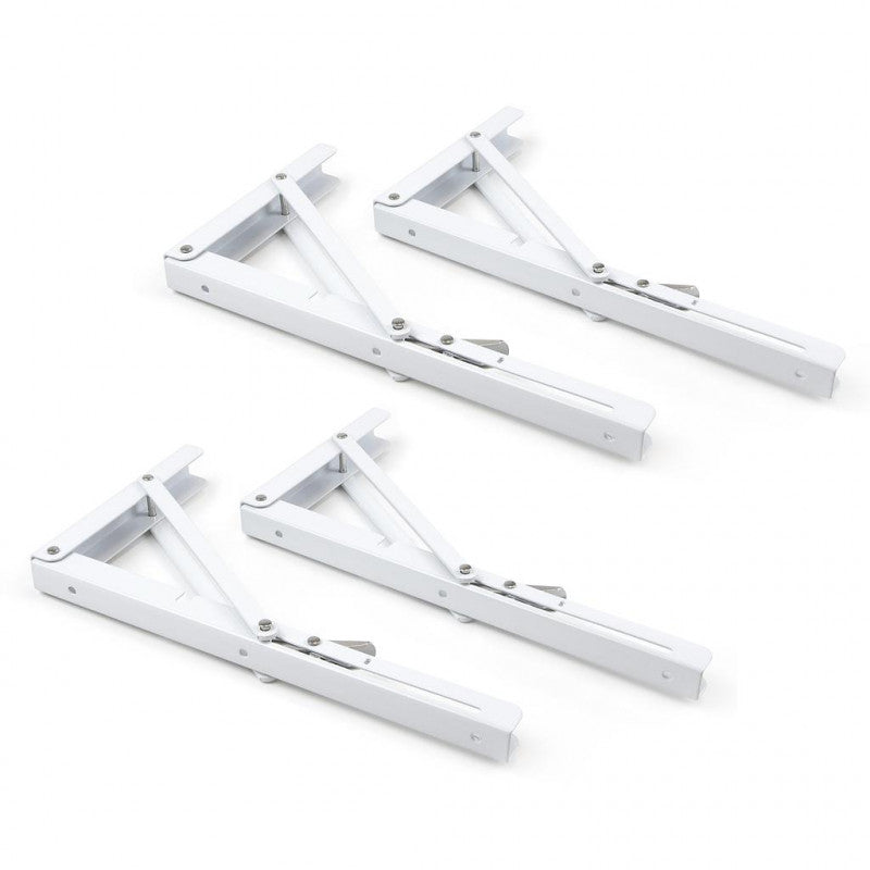  Emuca - Lot De Supports D'étagères Pliables 200mm Acier Blanc - 4014012