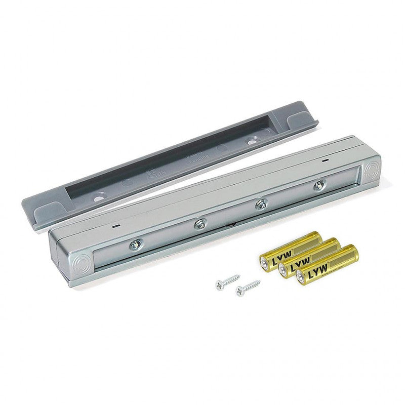  Emuca - Lumière Led Drawled à Piles 3xLR03 28lm 0.6W 7000K Gris Métallisé - 5006325