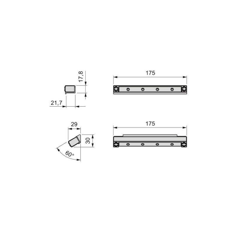  Emuca - Lumière Led Drawled à Piles 3xLR03 28lm 0.6W 7000K Gris Métallisé - 5006325