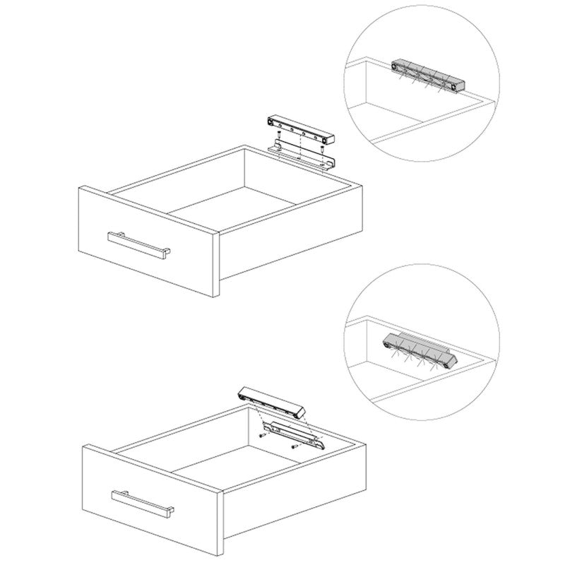  Emuca - Lumière Led Drawled à Piles 3xLR03 28lm 0.6W 7000K Gris Métallisé - 5006325