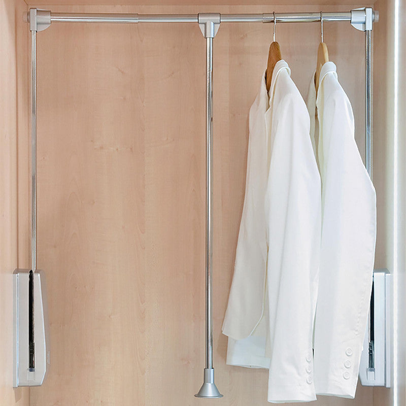  Penderie Rabattable 450-600mm Pour Armoire 12kg Acier Chromé Emuca