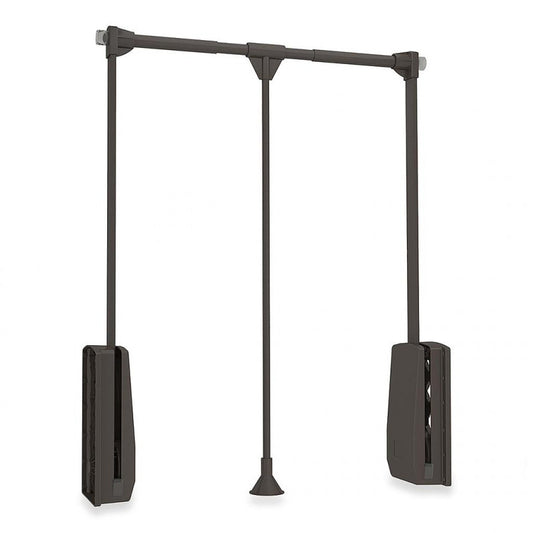  Penderie Rabattable 450-600mm Pour Armoire 12kg Acier Moka Emuca