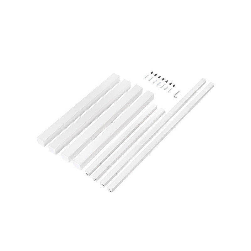  Pieds Carrés Et Cadre De Table Emuca 1150x750mm Acier Peint En Blanc