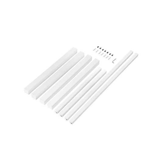  Pieds Carrés Et Cadre De Table Emuca 1150x750mm Acier Peint En Blanc