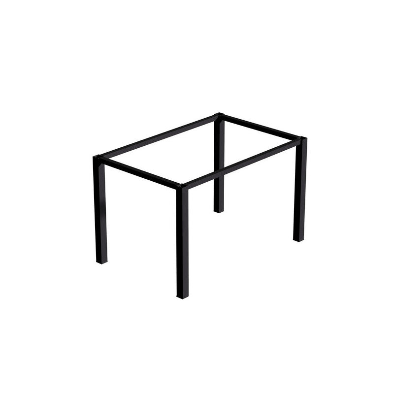  Pieds Carrés Et Cadre De Table Emuca 1150x750mm Acier Peint En Noir