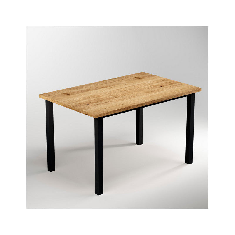 Pieds Carrés Et Cadre De Table Emuca 1150x750mm Acier Peint En Noir