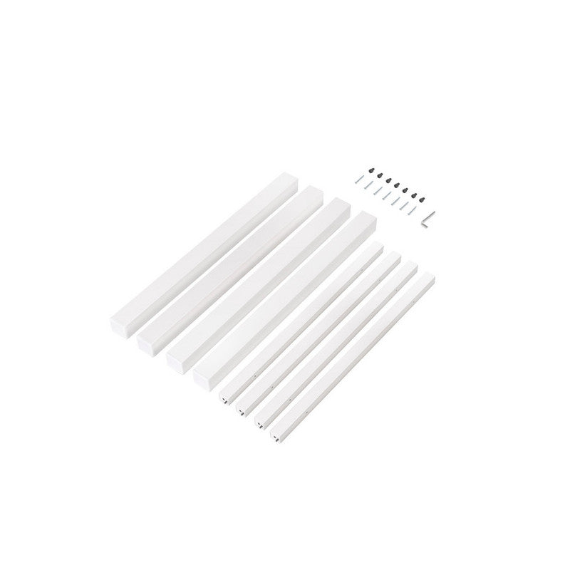  Pieds Carrés Et Cadre De Table Emuca 750x750mm Acier Peint En Blanc