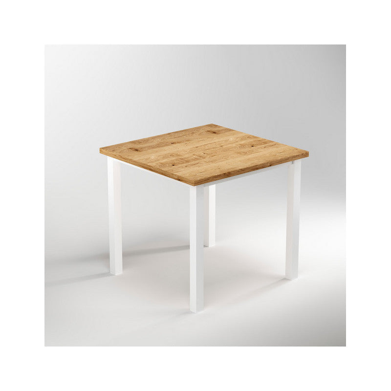  Pieds Carrés Et Cadre De Table Emuca 750x750mm Acier Peint En Blanc