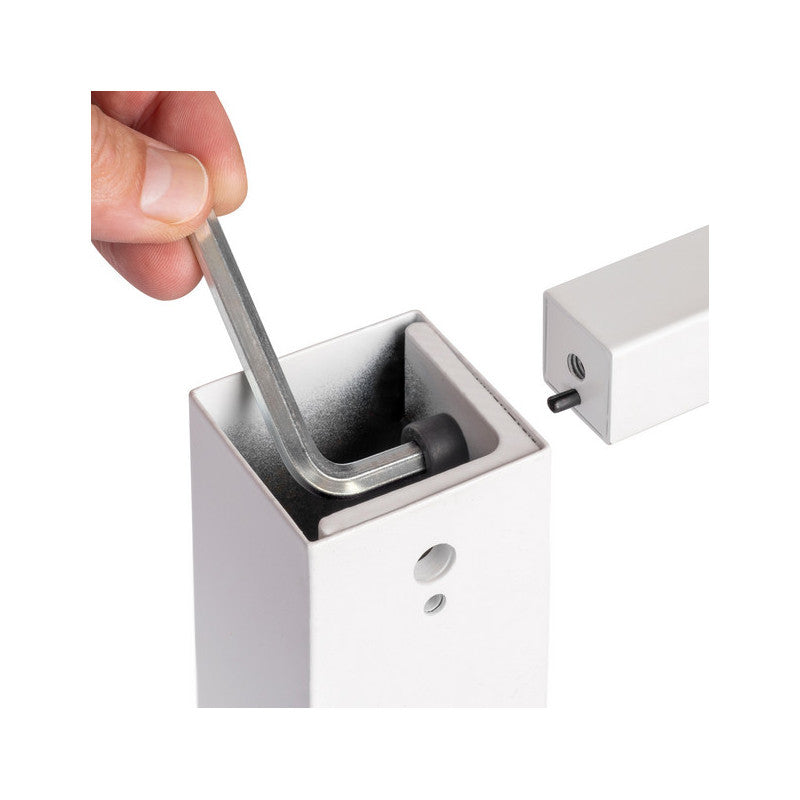  Pieds Carrés Et Cadre De Table Emuca 750x750mm Acier Peint En Blanc