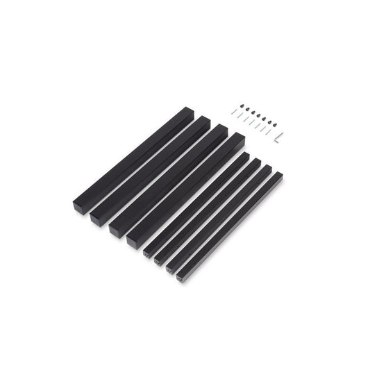  Pieds Carrés Et Cadre De Table Emuca 750x750mm Acier Peint En Noir
