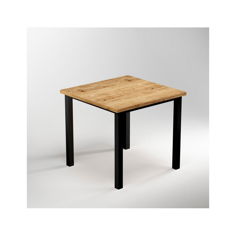  Pieds Carrés Et Cadre De Table Emuca 750x750mm Acier Peint En Noir