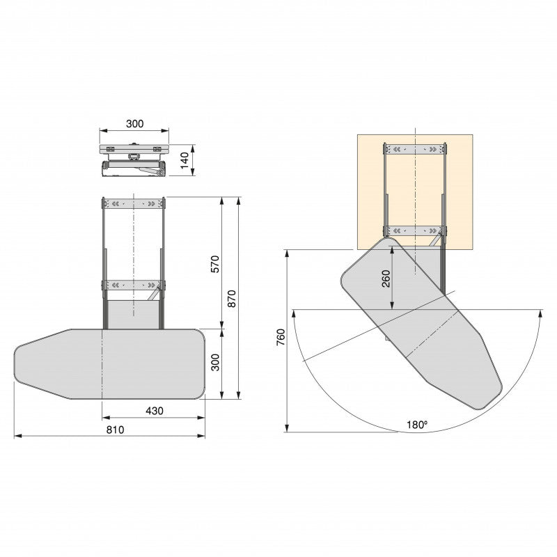  Planche à Repasser 8080020 Pliable Iron 180 Degré