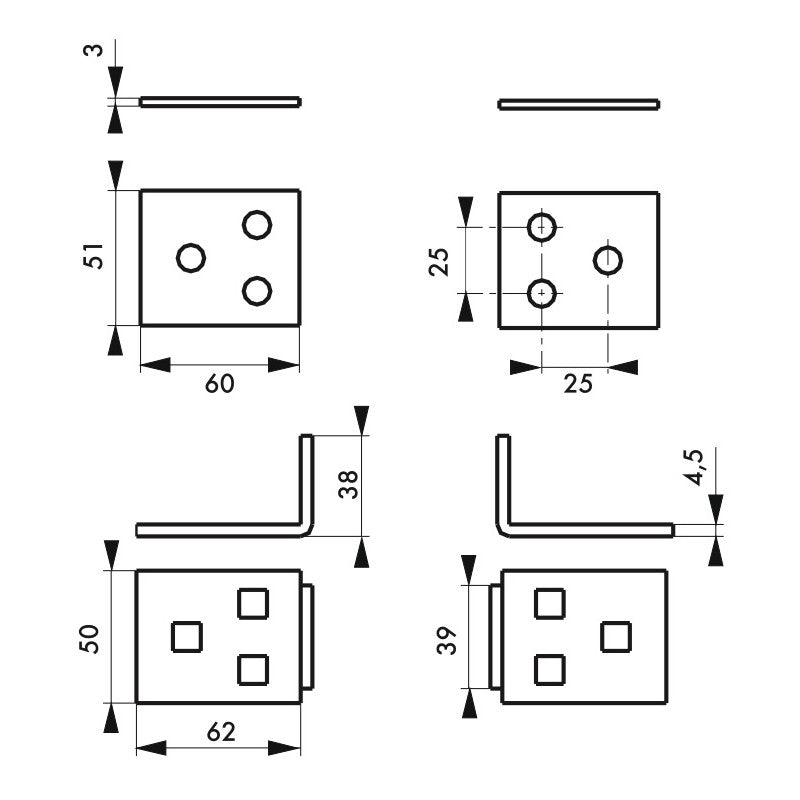  Porte-cadenas Acier Chromé 30350