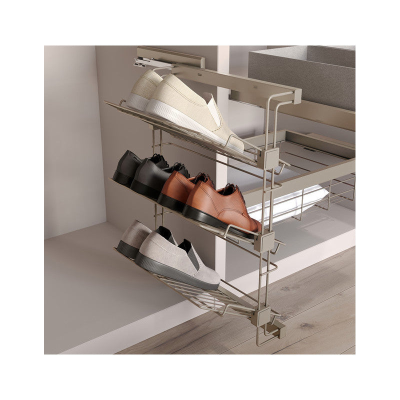  Porte-chaussures Emuca Pour Placards Et Dressing Hack Côté Droite Gris