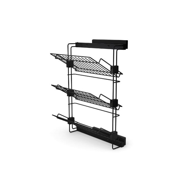  Porte-chaussures Emuca Pour Placards Et Dressing Hack Côté Droite Noir