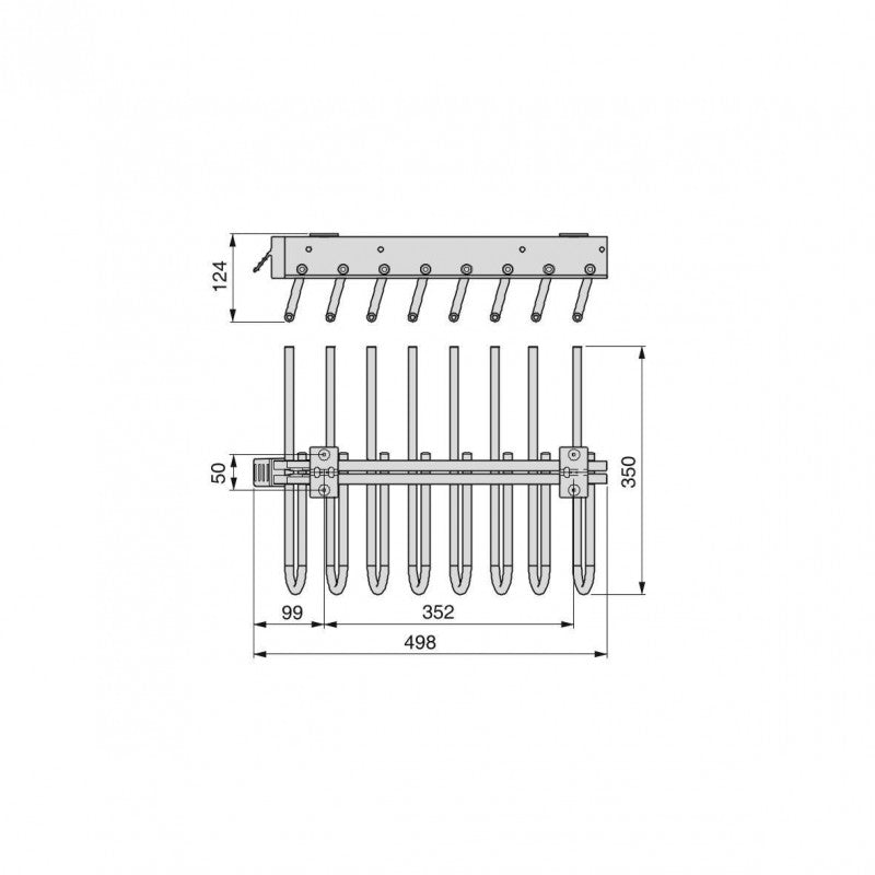 Porte-pantalons 6923413 Extractible Droite Moka