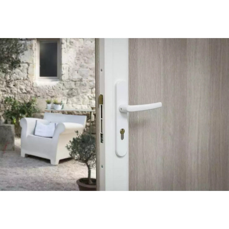  Serrure 3 Points Blanche CP Adriatic 2040mm 4 Clés Tribando Thirard