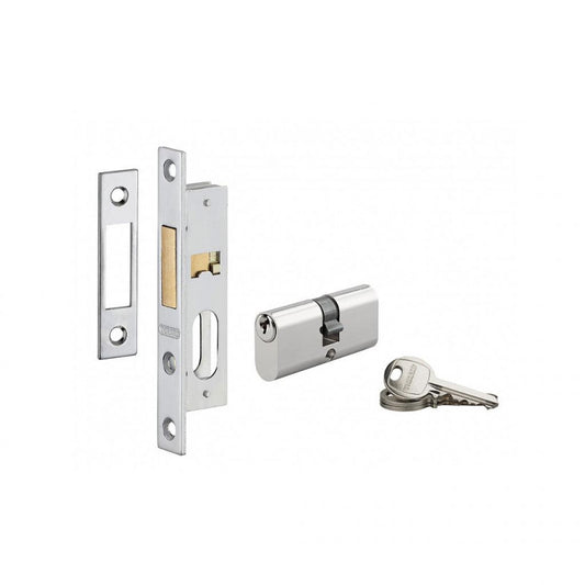  Serrure à Encastrer à Cylindre Axe 15 Mm 3 Clés 94398