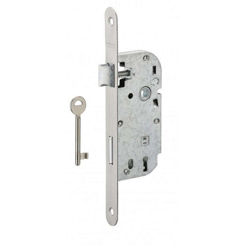  Serrure à Encastrer Axe 40 Mm PDT ½ Tour BR 1 Clé Têtière Inox Sans Gâ