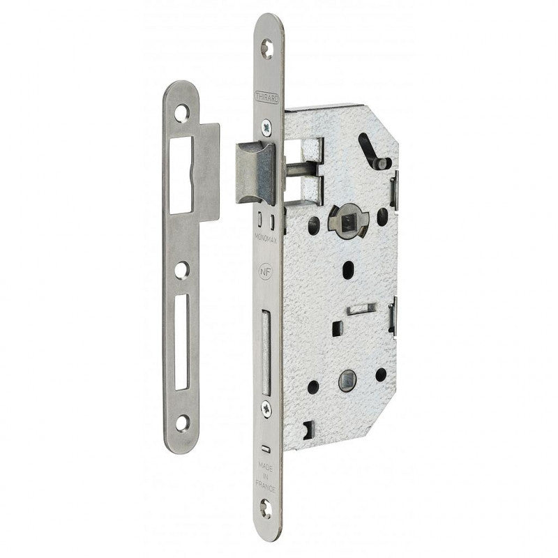  Serrure à Encastrer MONOMAX NF Axe 40 à Condamnation V/BR Têtière Inox