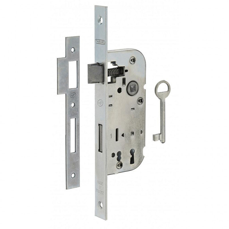  Serrure à Encastrer NF Zingué Têtière Bouts Carrés Z/BC 1clé 10502