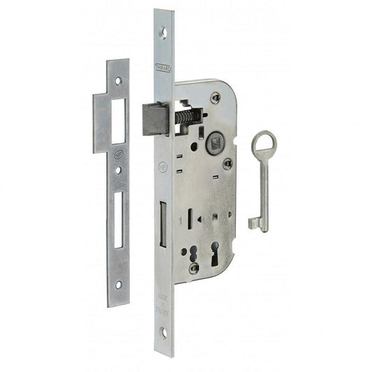  Serrure à Encastrer NF Zingué Têtière Bouts Carrés Z/BC 1clé 10502