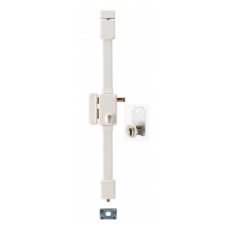  Serrure BELUGA Blanche CP TRANSIT 2 à Tirage 75x130mm Gauche 4 Clés