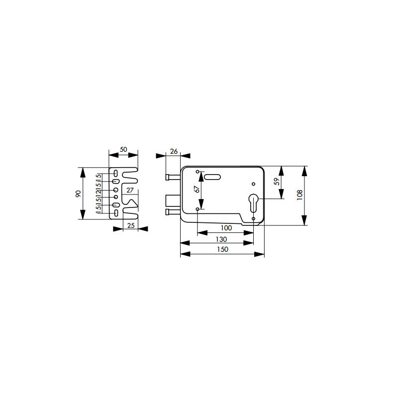  Serrure De Sûreté Cylindré 30x10 3 Clés Réversibles Pour Porte Bois Ou