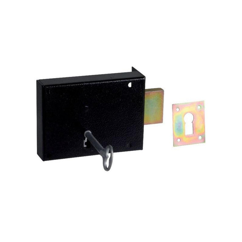  Serrure En Applique Standard 461 à Pêne Dormant Seul Axe 80 Mm Gauche