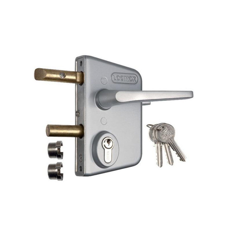  Serrure LCKX Thermolaquée Argent Axe à 70 Mm